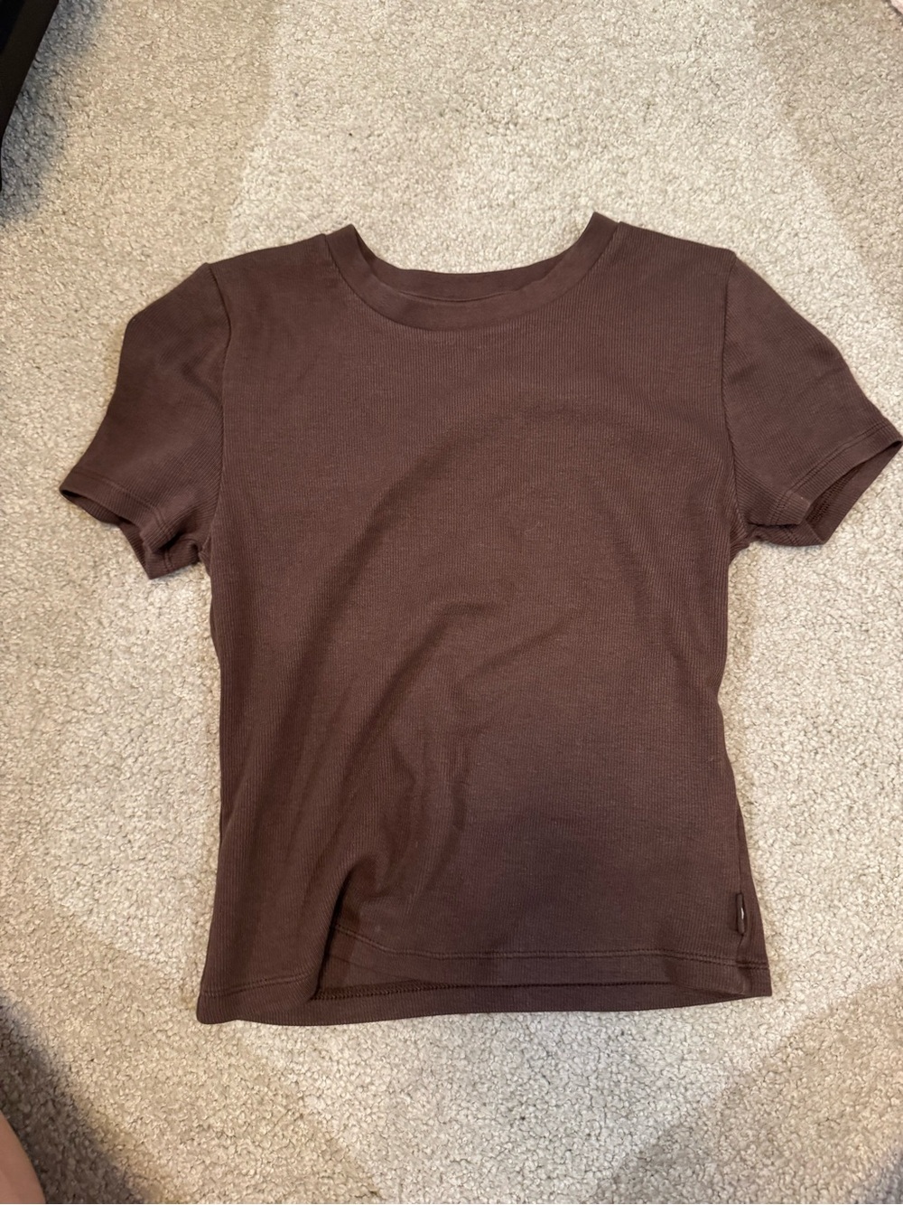 Aritzia tna baby tee, brown xs